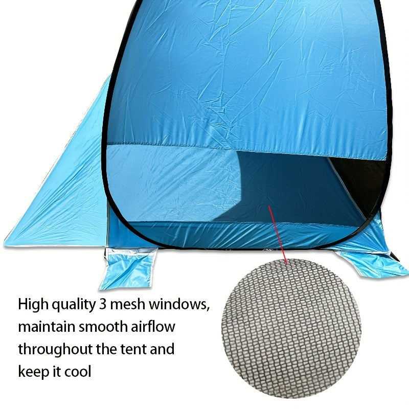 SunShade | Strandzelt 2–3 Personen | UPF 50+ UV-Schutz | Schnell Aufgebaut & Atmungsaktiv