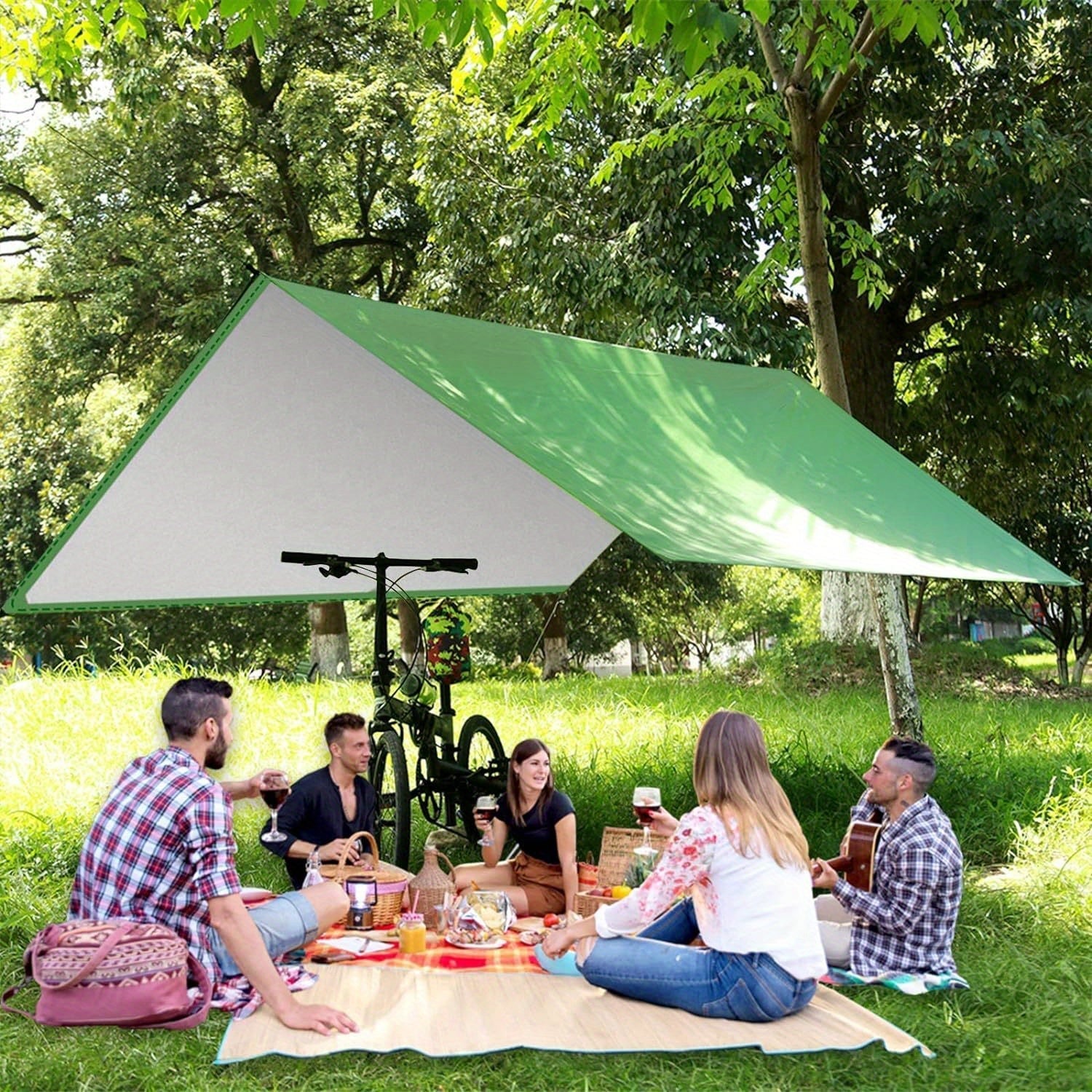 SunShade Pro Camping-Sonnensegel | 3x3 m | Wasserfest & Winddicht | Leicht & Tragbar