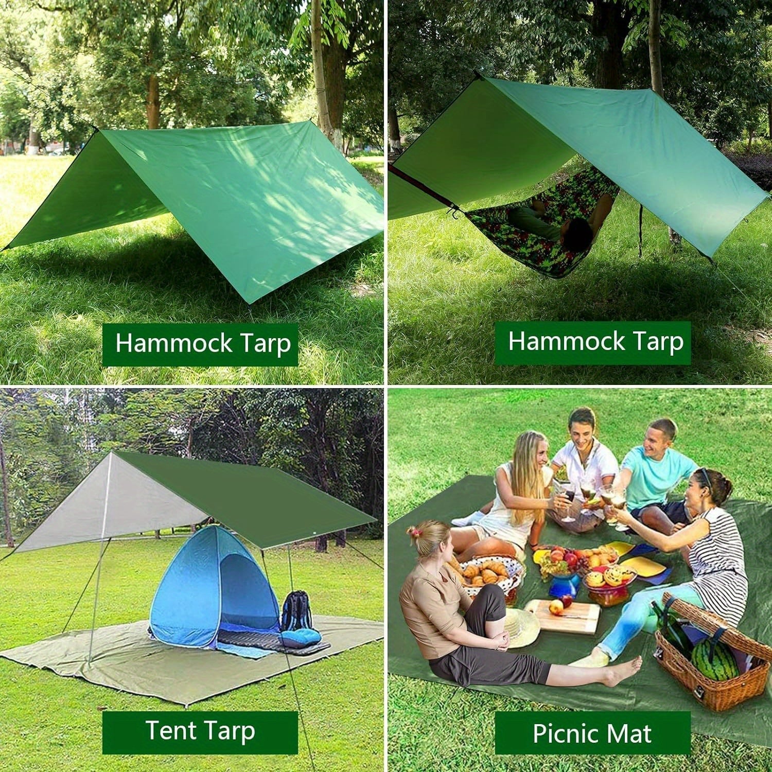 SunShade Pro Camping-Sonnensegel | 3x3 m | Wasserfest & Winddicht | Leicht & Tragbar