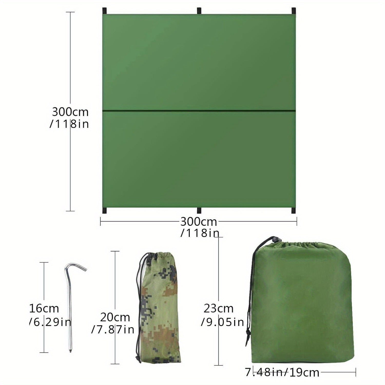 SunShade Pro Camping-Sonnensegel | 3x3 m | Wasserfest & Winddicht | Leicht & Tragbar