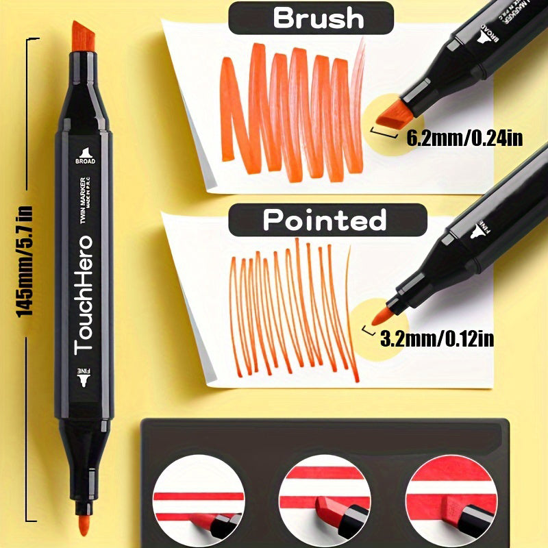 Artivio Pro | Alkoholmarker Set | 168 Farben, doppelseitige Spitzen | Für Künstler, Designer & kreative Projekte