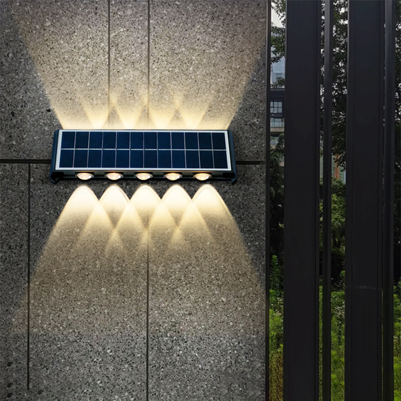 SolaraMax Solar-Wandleuchte | Modernes Design | Solarbetrieben | IP56 Wasserdicht | Energieeffizient