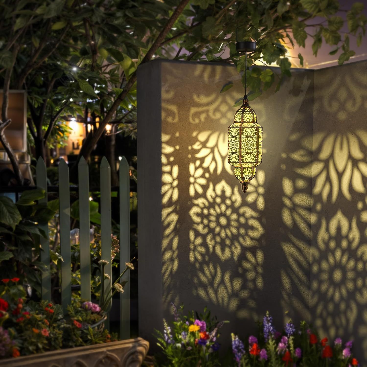 Solurelia Glow | Solar Laterne Outdoor | Vintage Metall Design | Warmweißes Lichtspiel | Für Garten & Balkon