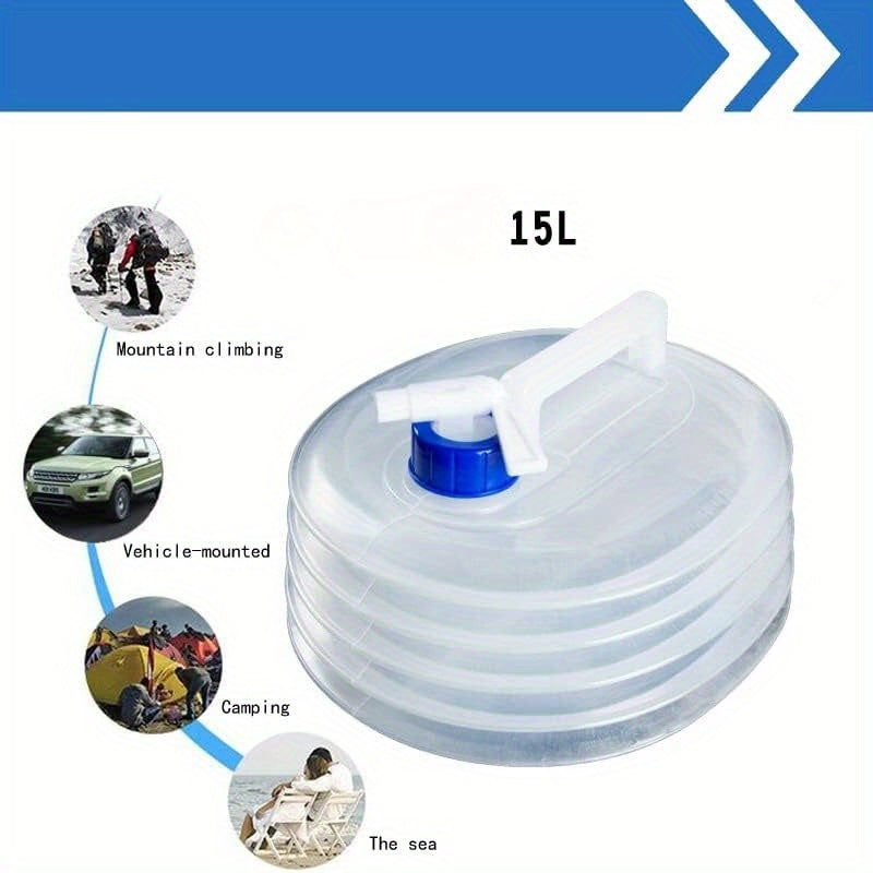 FlowMate | Faltbarer Wasserkanister | 15L Volumen & Auslaufhahn | Für Camping, Outdoor & Notvorrat