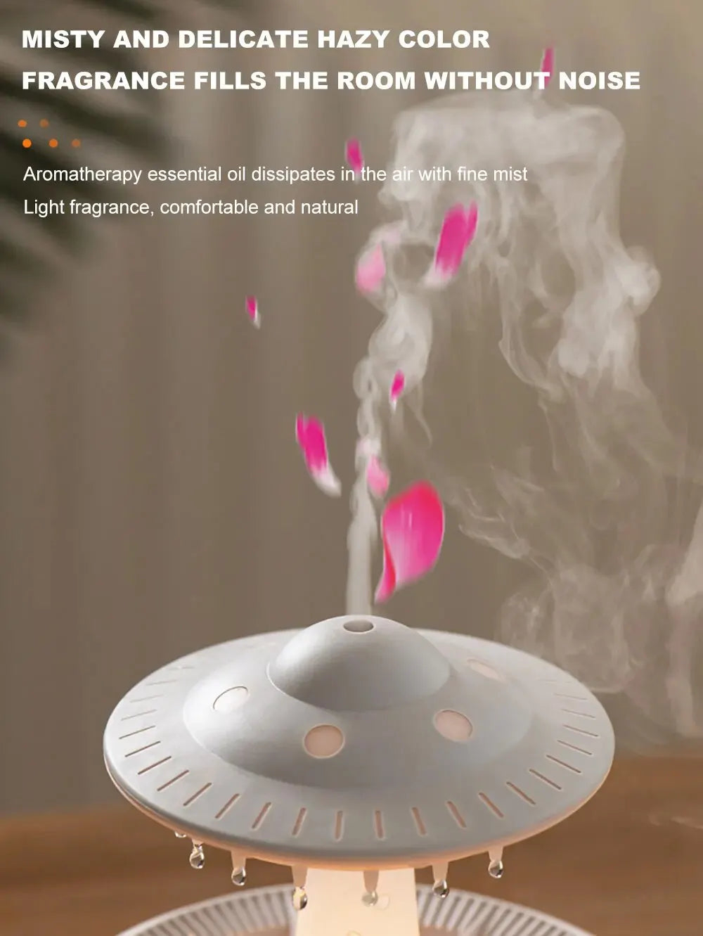 Aroma-Diffusor SkyMist | Ultraschall-Luftbefeuchter mit Fernbedienung | 350 ml Wassertank | LED-Beleuchtung & Duftfunktion