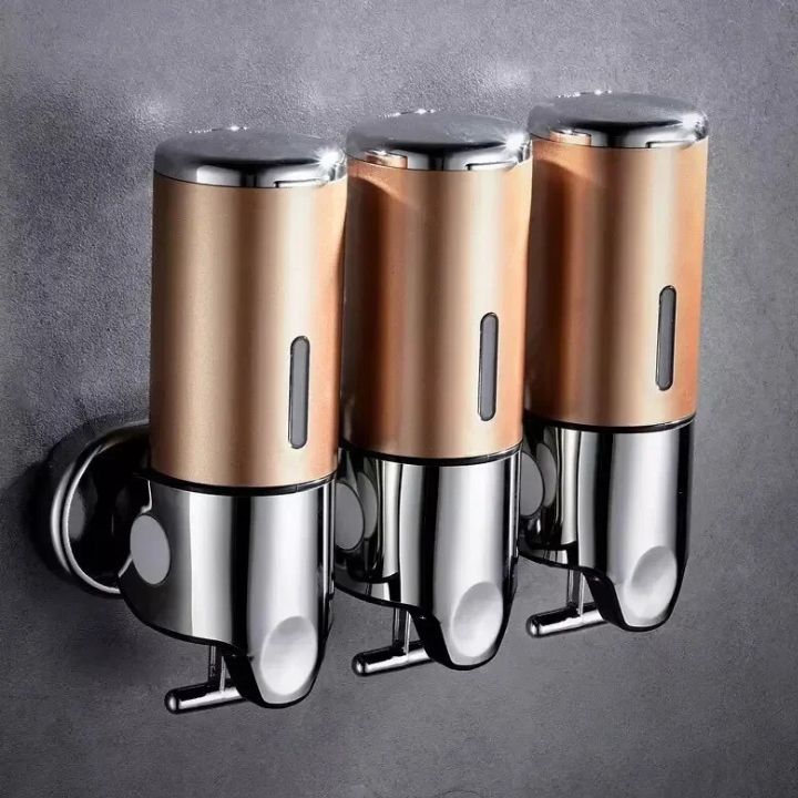 Glanzvaro Seifenspender Set | Edelstahl Design | Wandmontage | 3er Set