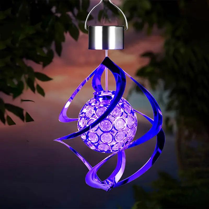 Lunavera Solar Windspiel | LED Lichtspiel & Klang | Farbwechsel | Wetterfest