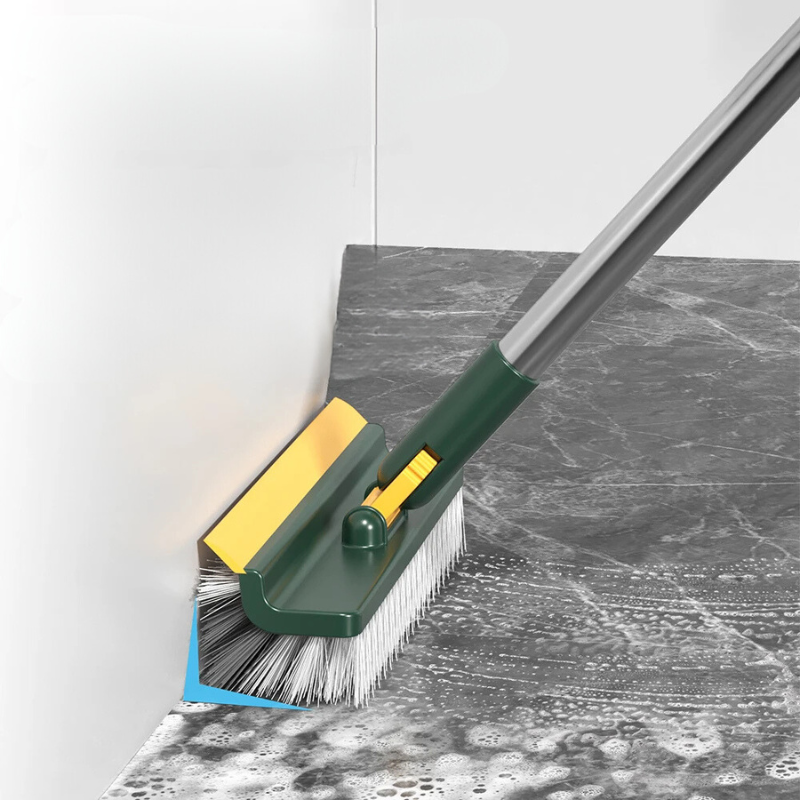DuoScrub Flex | Reinigungsbürste 2-in-1 | Drehkopf & Teleskopstiel | Für Fenster & Böden