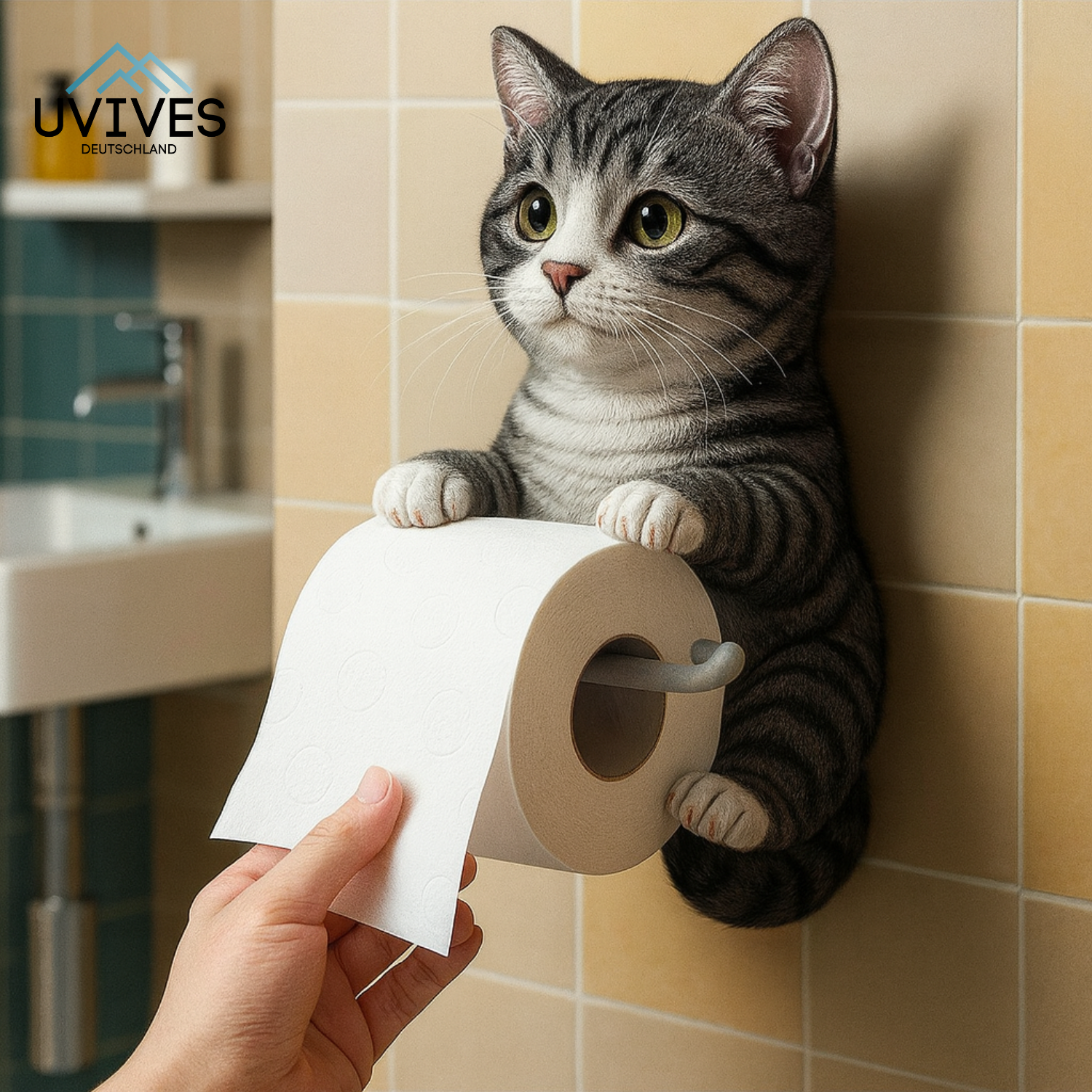 PurrRoll – Der Toilettenpapierhalter mit Katzencharme!