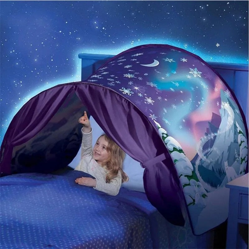 LunaNest Zelt | Kinderbettzelt | Fantasievolle Designs | Fördert Erholsamen Schlaf