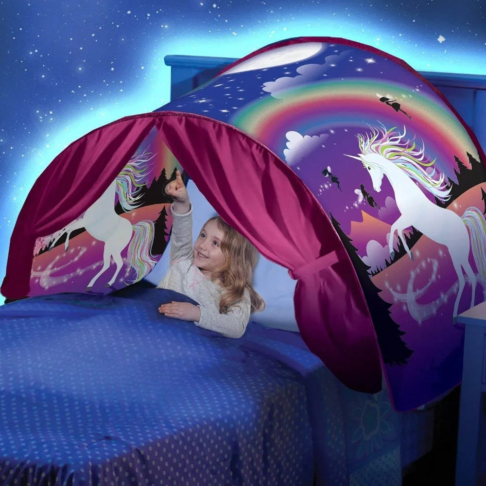 LunaNest Zelt | Kinderbettzelt | Fantasievolle Designs | Fördert Erholsamen Schlaf