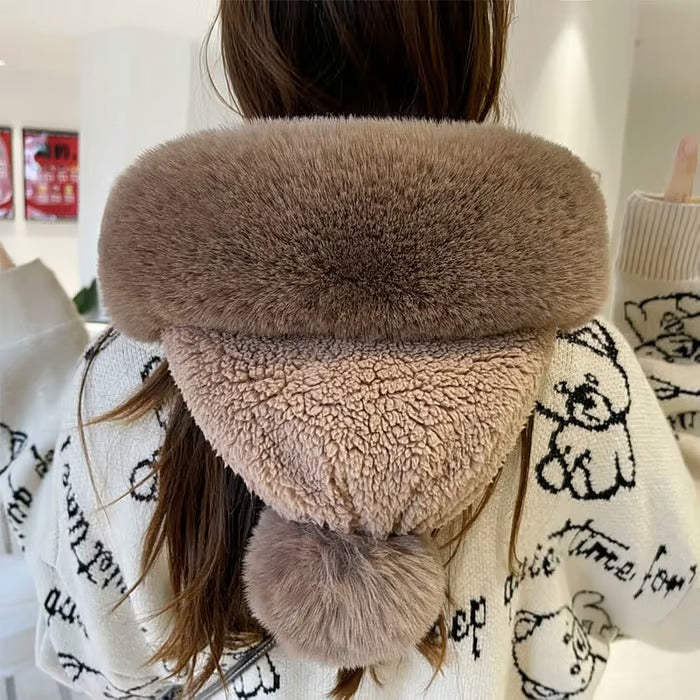 FluffHug™ - Damen Radfahren winddicht Schal Hut [Letzter Tag Rabatt]