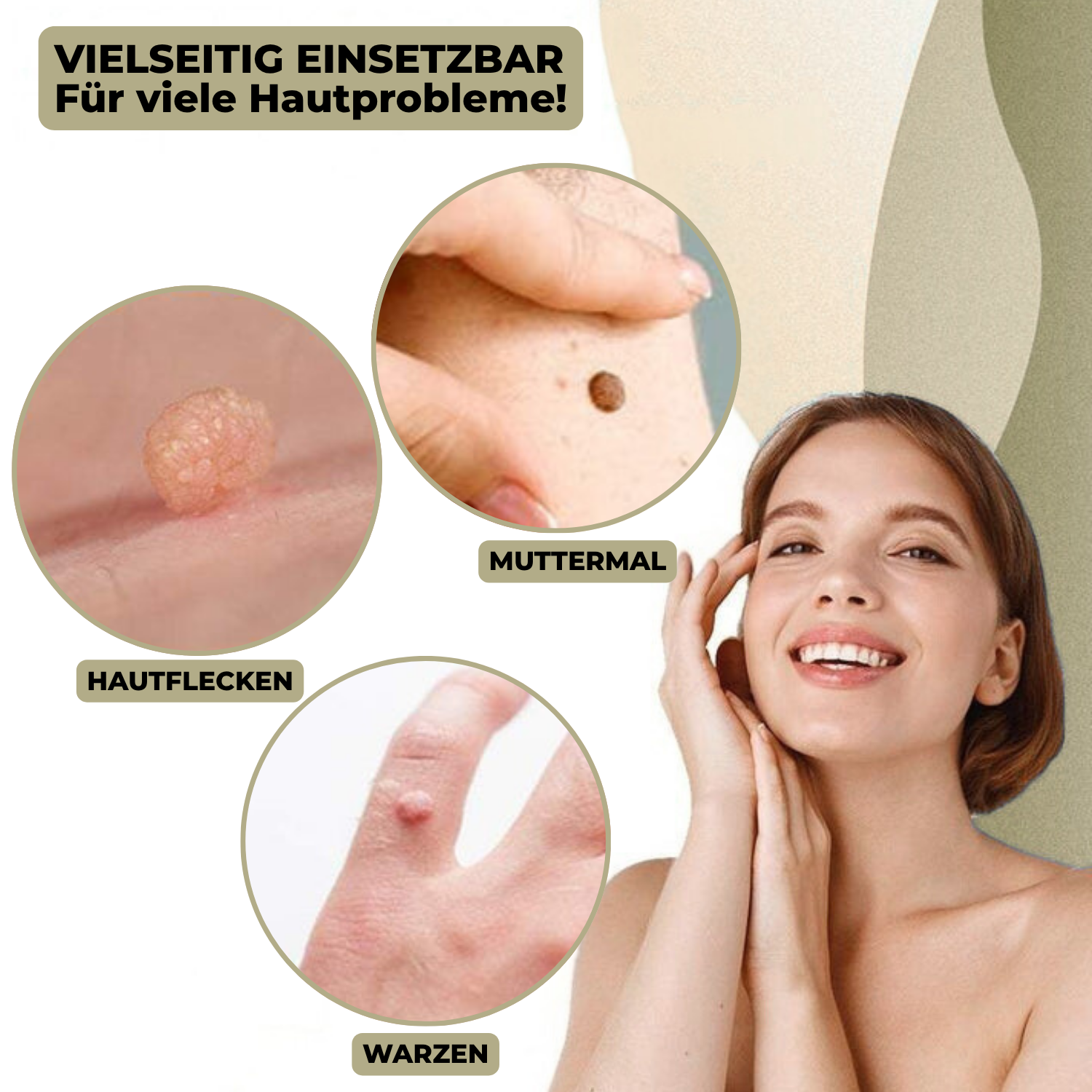 Clarina SkinClear | Warzen- & Muttermalentferner | Sanft & Effektiv | Für Gesicht & Körper