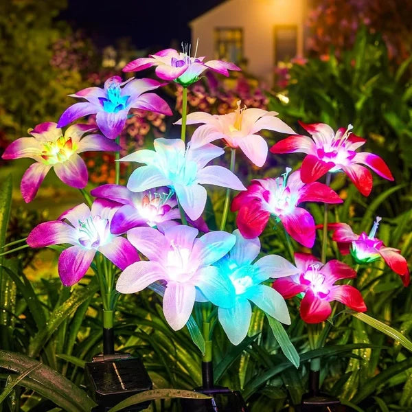 SolarBlossom – Magisches Gartenlicht mit Blütendesign