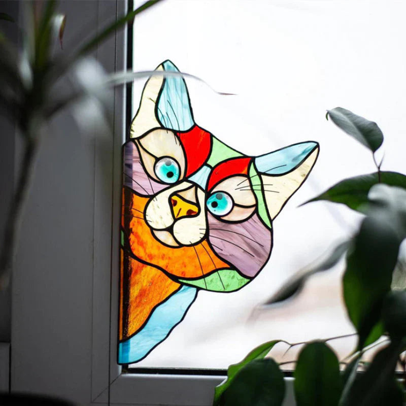 CatPeek – Handgefertigter Katzen-Suncatcher fürs Fenster!
