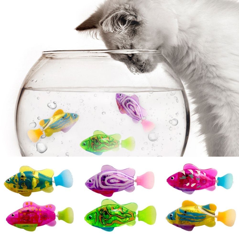 Pawquatik Katzenspielzeug | Beweglicher LED-Fisch | Wassersicher & robust | Fördert Aktivität & Jagdinstinkt | Für Katzen jeden Alters