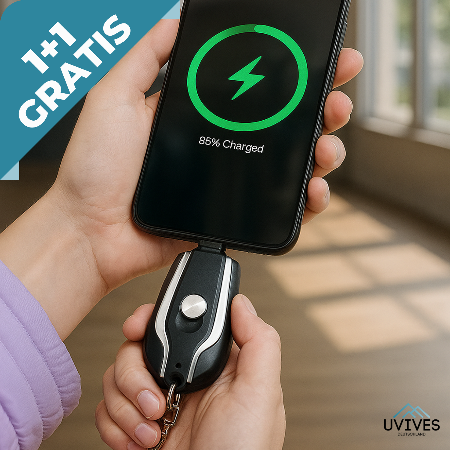 1+1 GRATIS | PowerMini – Deine Notfall-Powerbank für unterwegs