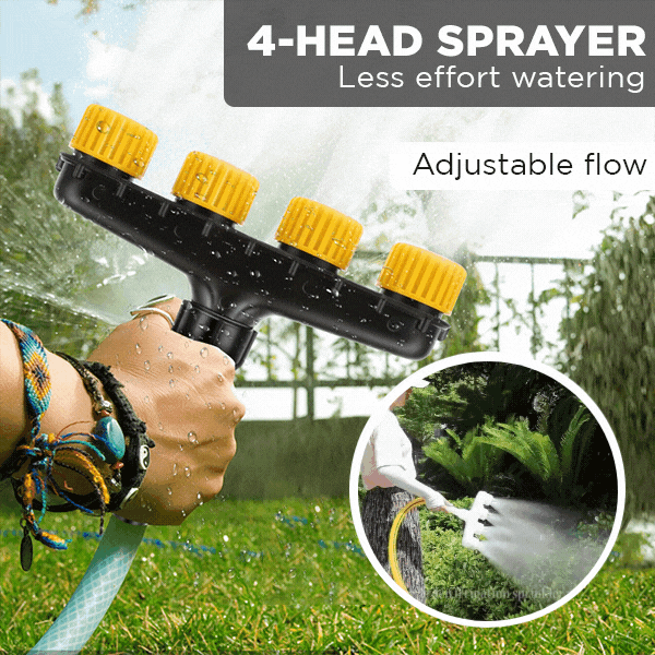 50% RABATT | AquaQuad - Premium 4-Kopf-Gartensprühkopf [Letzter Tag Rabatt]