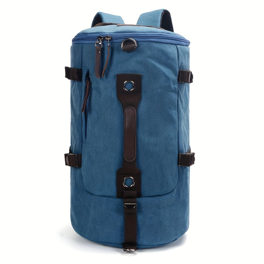 Maventino Canvas-Rucksack | Vintage Design | Lederdetails & Stauraum | Für Alltag & Reisen | Unisex & Robust