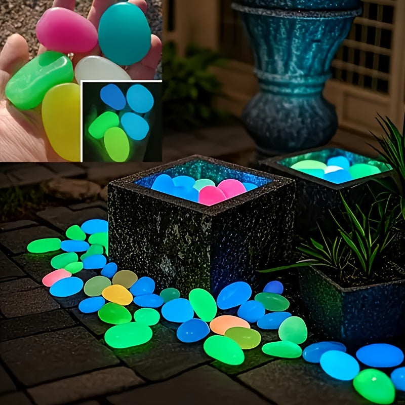 GlowStones | Selbstleuchtende Deko-Steine | Umweltschonend & Vielseitig | 31 Stück Set