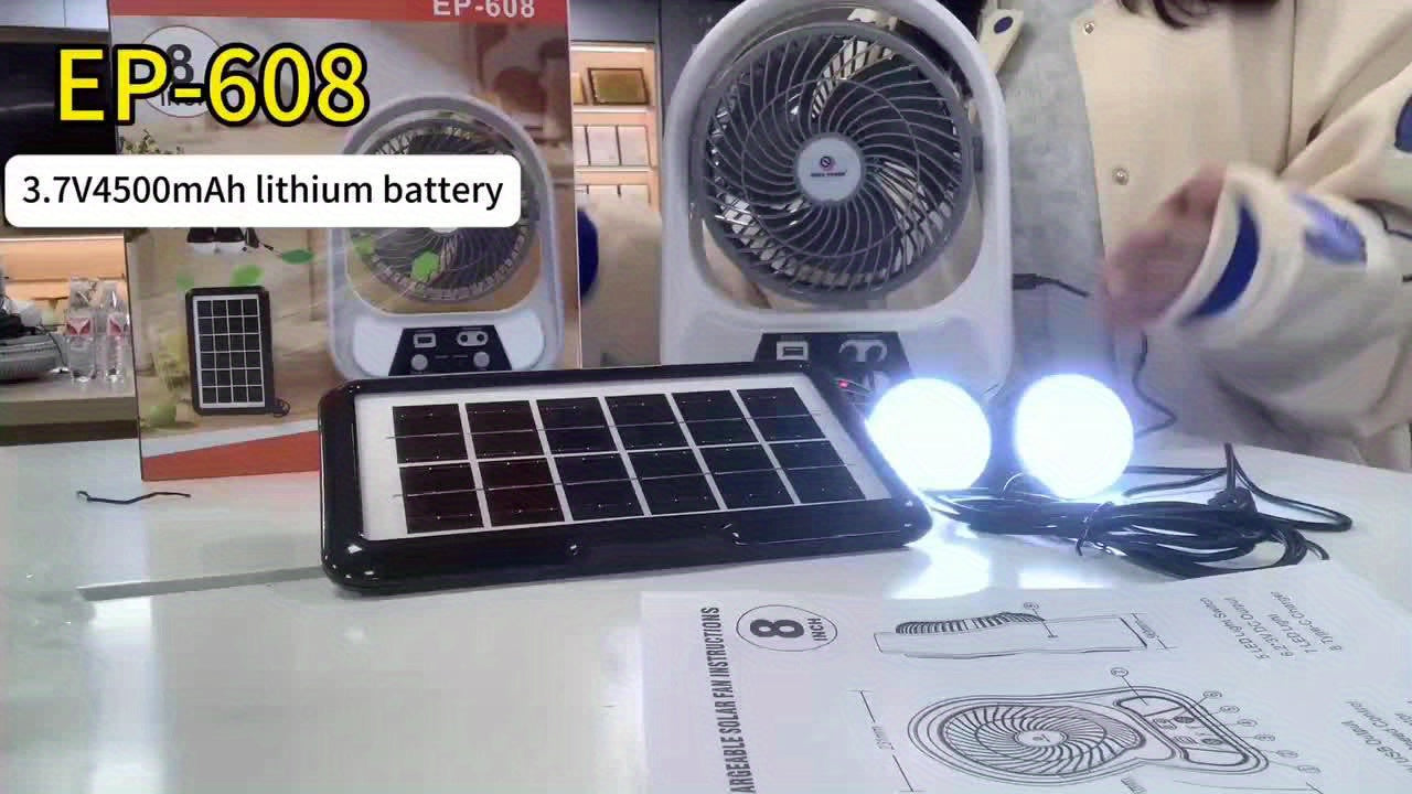 SolarAir | Tragbarer Solar-Ventilator | LED-Beleuchtung & Powerbank | Kompakt und Mobil