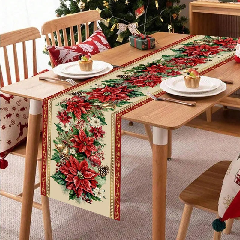 Festivia Weihnachtstischläufer | 180×35 cm | Elegant und festlich | Dekorative Tischdecke für Weihnachten & Neujahr 2025/2026