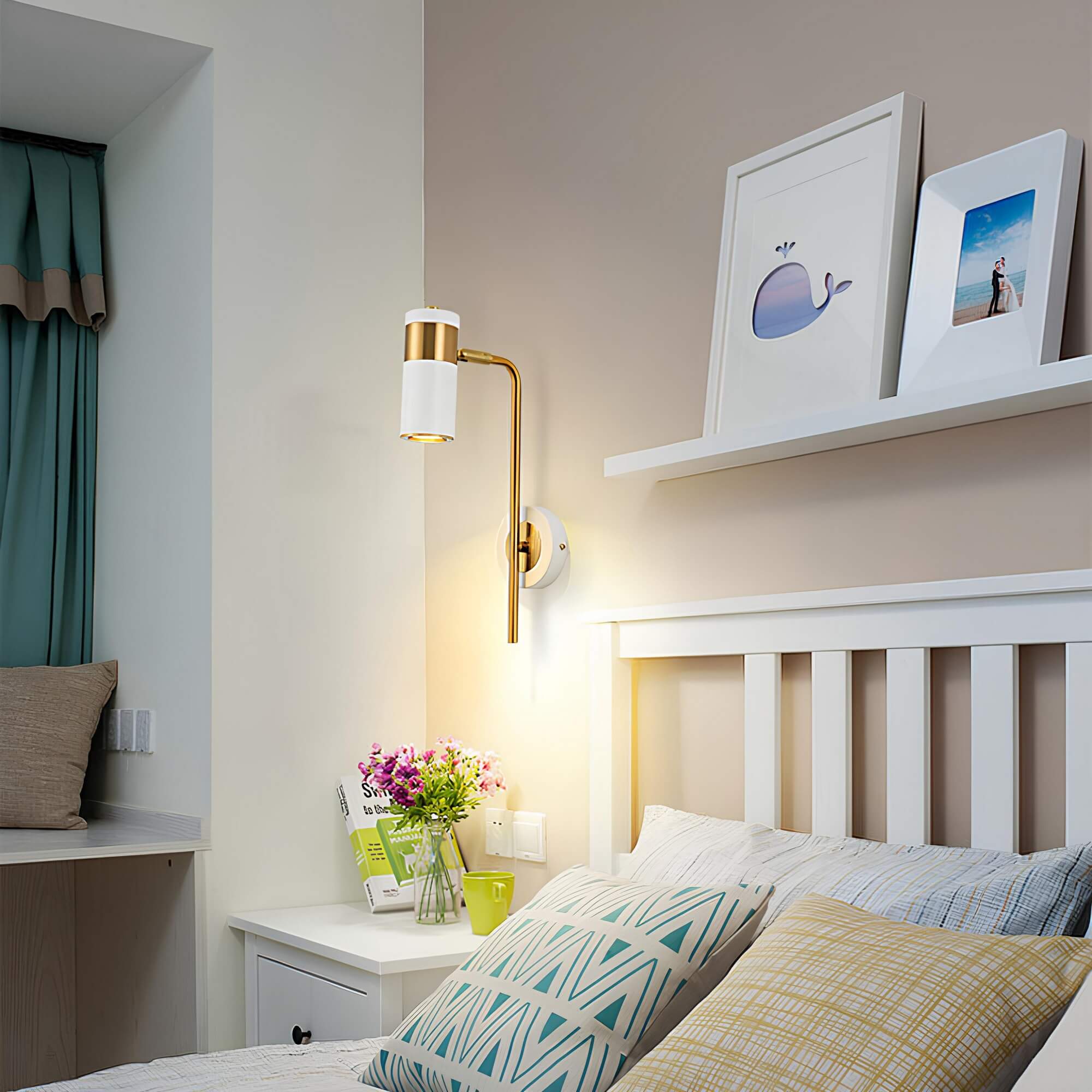 Lunvion Schwenkbare LED-Wandleuchte | 350° Drehung | Modernes Design & Energiesparende Beleuchtung | Geeignet für Wohnzimmer & Schlafzimmer