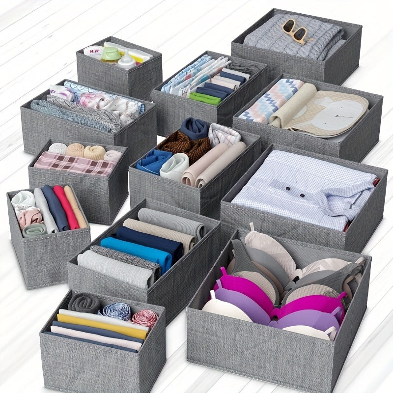 Boxilino Ordnungs-Set | 12-teilig & Faltbar | Für Baby- & Kinderkleidung | Leicht & Hygienisch | Ideal für Schubladen