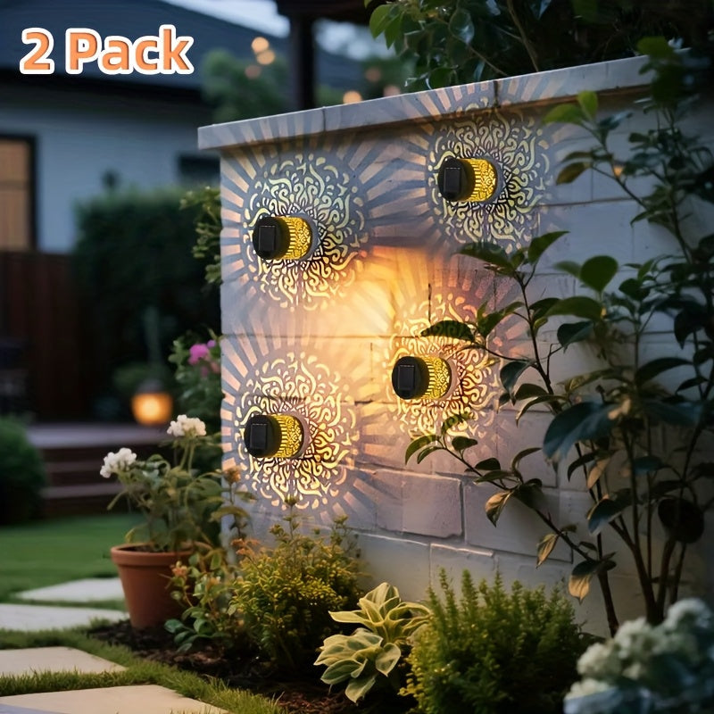 Solavia Wandleuchten | Solar LED Set | Filigranes Design | Wetterfest IP65 | Für Garten & Terrasse