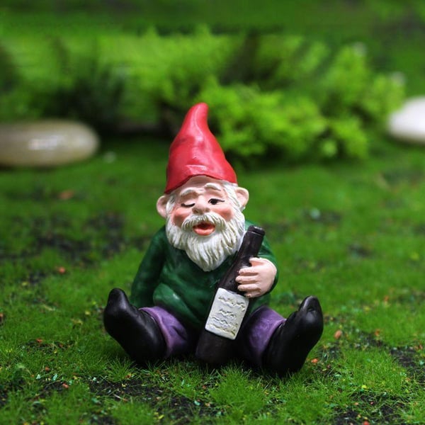 Drunk Gnomes Wipplinge Set | Wetterfeste Gartenzwerge | Handbemalt & UV-beständig | 12–15 cm | 4er Set