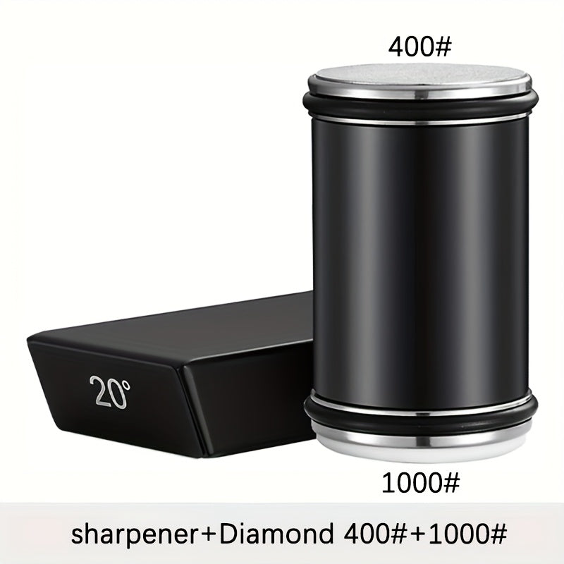 SharpSmith | Diamant-Schleifstein-Set | Magnetische Halterung & Winkelwahl 15°/20° | Für Messer & Werkzeuge in Küche und Werkstatt