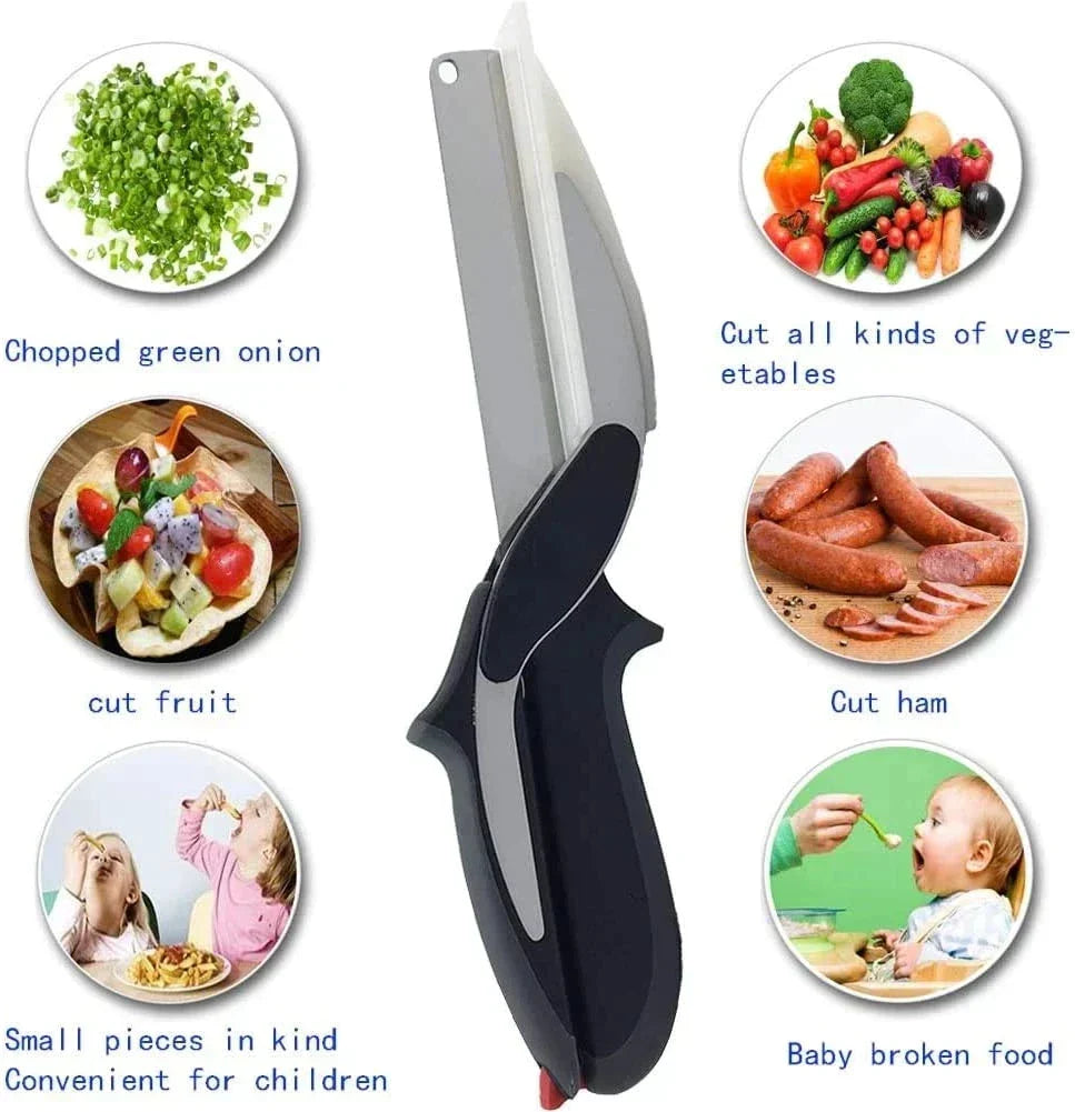1+1 GRATIS | SnipChop- 2 in 1 Küchenschere aus Edelstahl [Letzter Tag Rabatt]