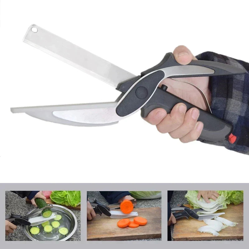 1+1 GRATIS | SnipChop- 2 in 1 Küchenschere aus Edelstahl [Letzter Tag Rabatt]