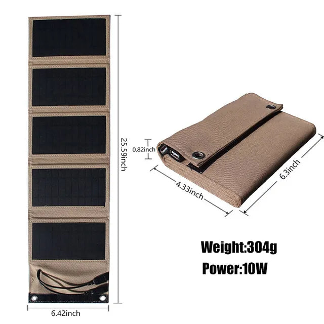 Sunova | Faltbares Solarpanel mit Powerbank | 10.000 mAh & 2 USB-Ausgänge | Outdoor, Camping & Reisen