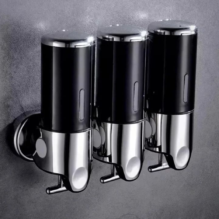 Glanzvaro Seifenspender Set | Edelstahl Design | Wandmontage | 3er Set