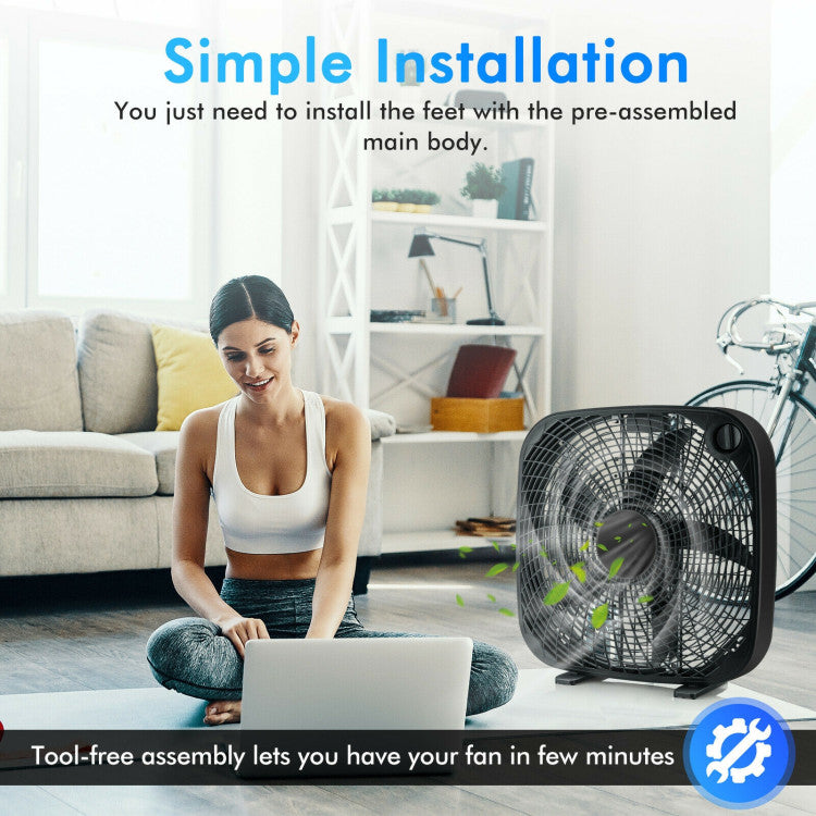 BreezeMaxx ProCool | 50 cm Boxventilator | 3 Geschwindigkeiten & leise Power | Für Zuhause, Büro & Werkstatt