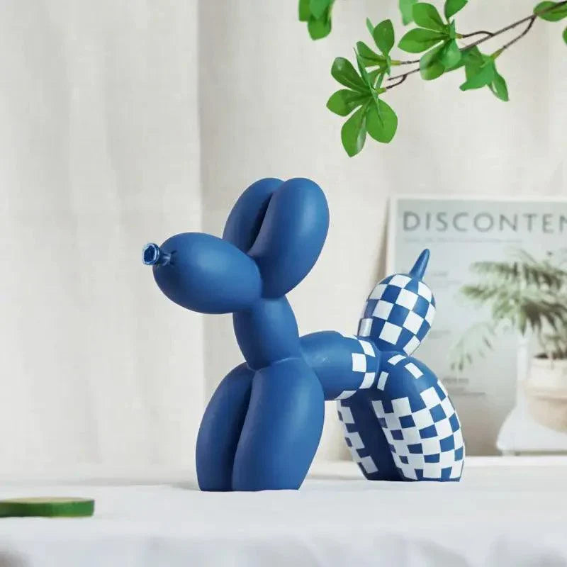 Popawoo Dekofigur | Ballonhund Design | Pop-Art Skulptur aus Resin | Modern & Verspielt