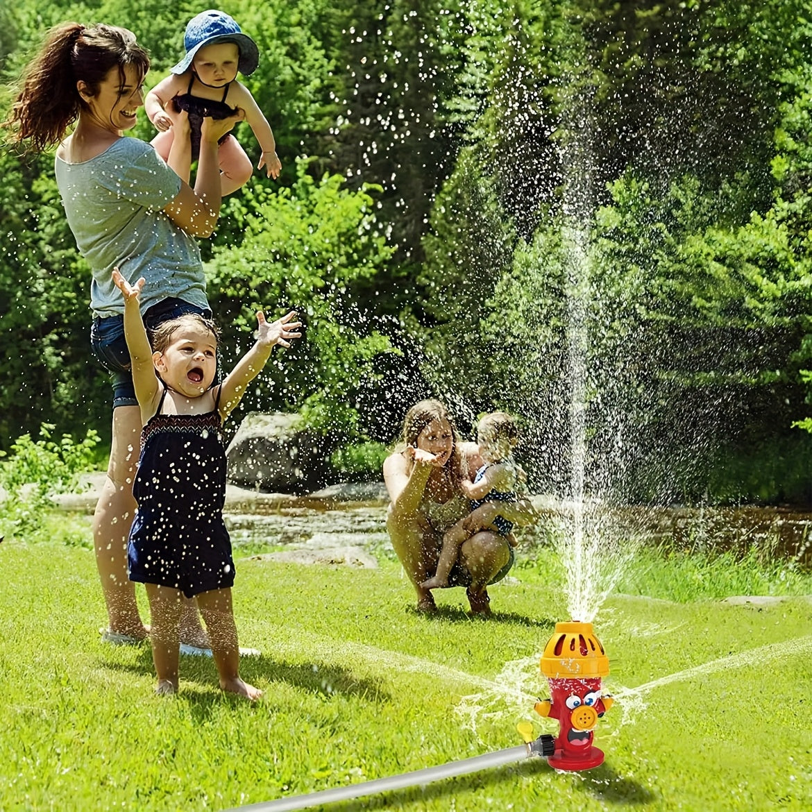 SplashZone | Rotierender Wassersprinkler | Fun Design | Perfekt für Garten & Kinder