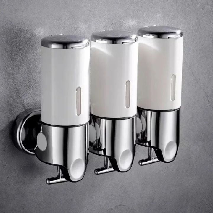 Glanzvaro Seifenspender Set | Edelstahl Design | Wandmontage | 3er Set