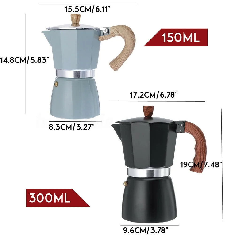 MokaVivo Espressokocher | Für Herd & Outdoor | Klassisches Design | Aluminium