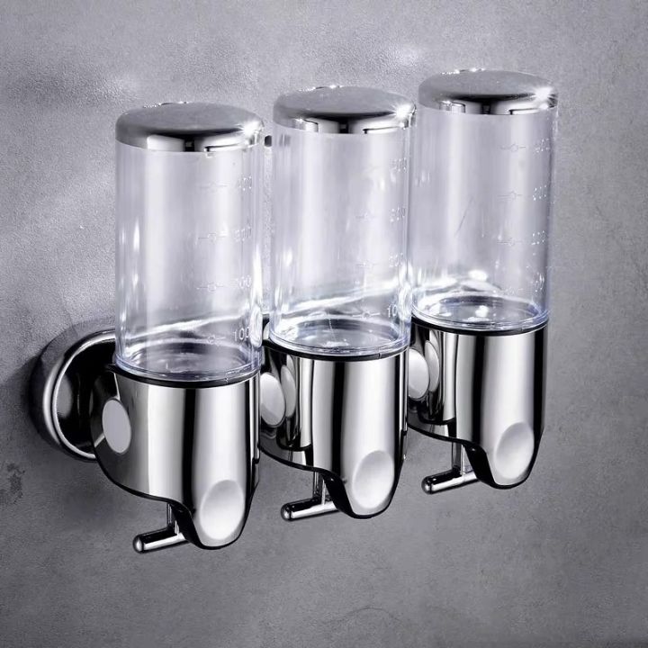 Glanzvaro Seifenspender Set | Edelstahl Design | Wandmontage | 3er Set