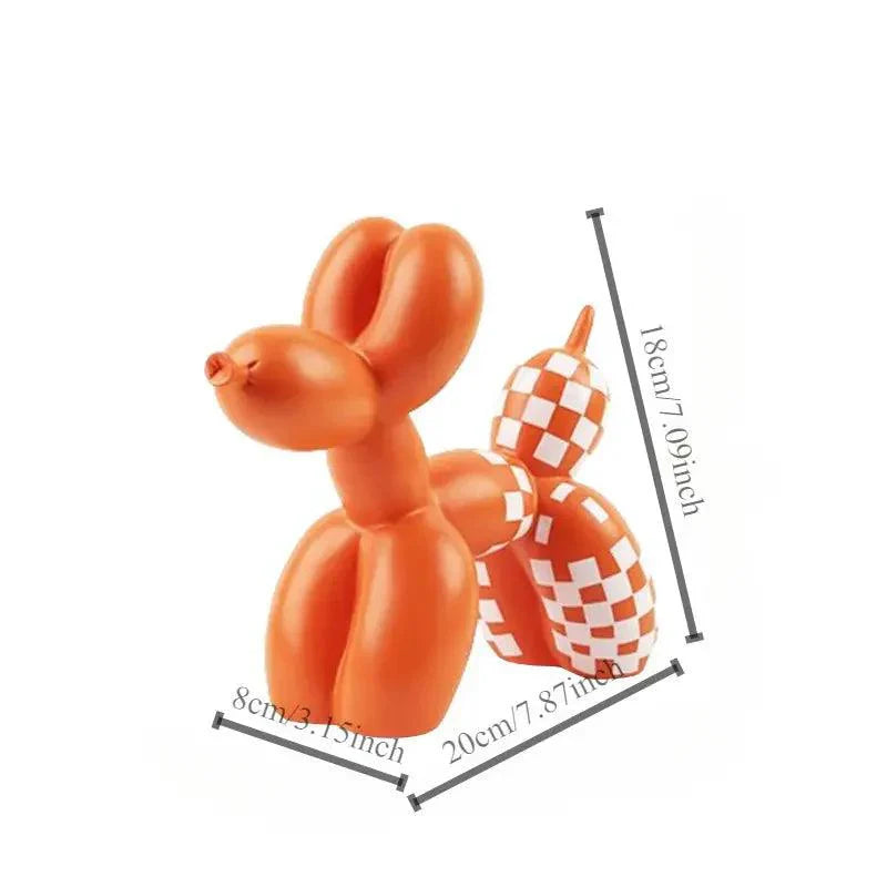 Popawoo Dekofigur | Ballonhund Design | Pop-Art Skulptur aus Resin | Modern & Verspielt