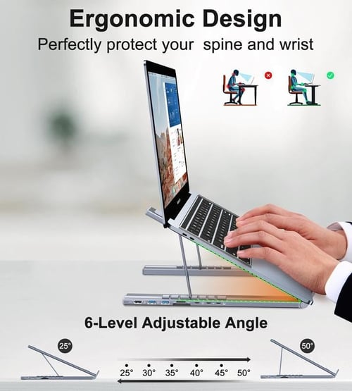 ProDock Stand – 8-in-1 Hub & Laptop-Erhöhung in Einem!