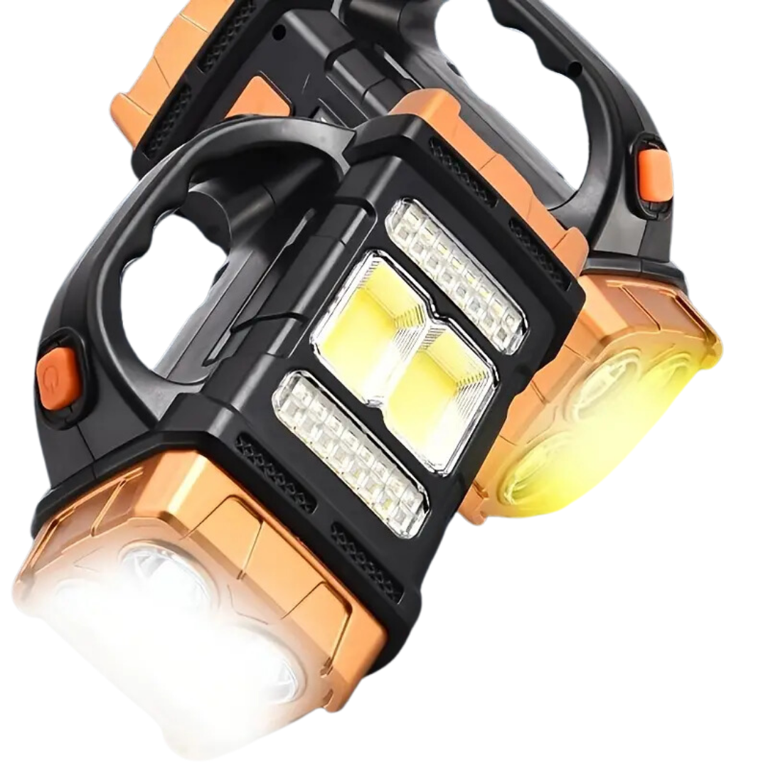 Torchora 3-in-1 Outdoor-Taschenlampe | LED-Beleuchtung & Powerbank | Solar & USB Ladefunktion | Kompakt & Wetterfest