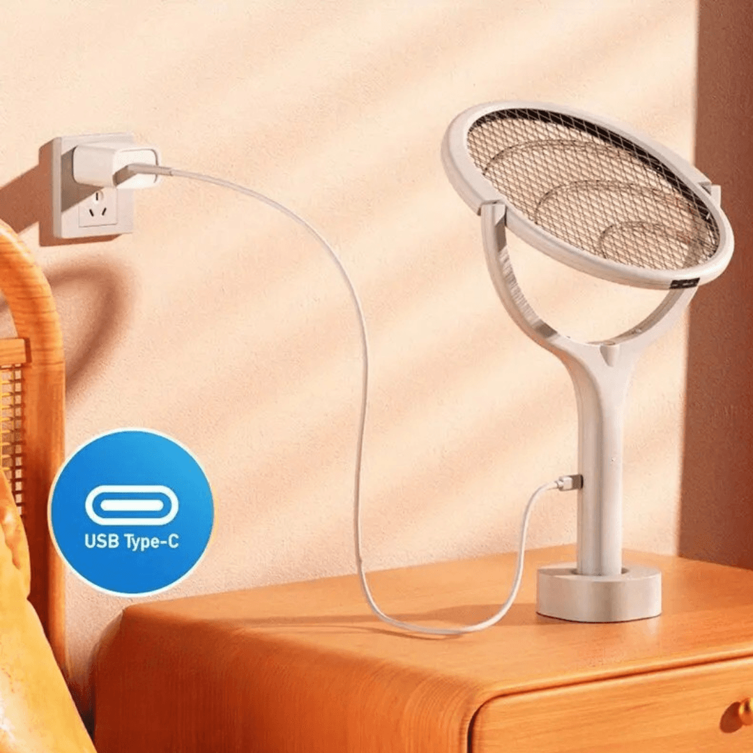 Viontek Mückenvernichter | 2-in-1 UV Lampe & Klatsche | 1200 mAh Akku | Sicher & Effektiv