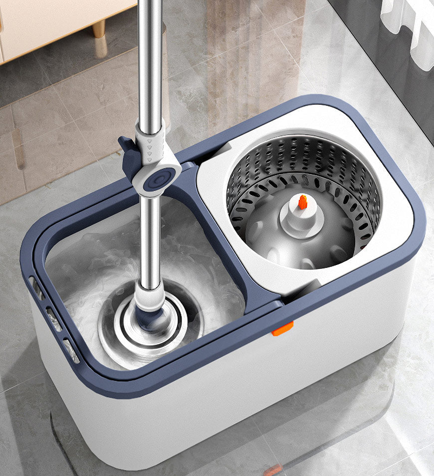 Glanzilo SpinPro | Schleudermopp Set | Trennsystem | 136 cm Griff | 3 Ersatzköpfe