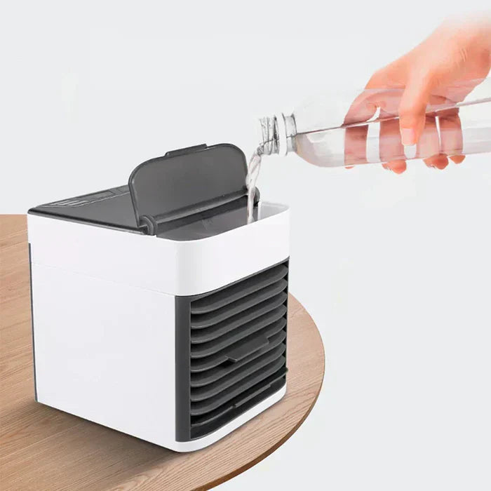BreezeSphere Mini Klimagerät | 3-in-1 Kühlung & Befeuchtung | Kompakt & Leise | Mit LED-Nachtlicht | Für Zuhause & Büro