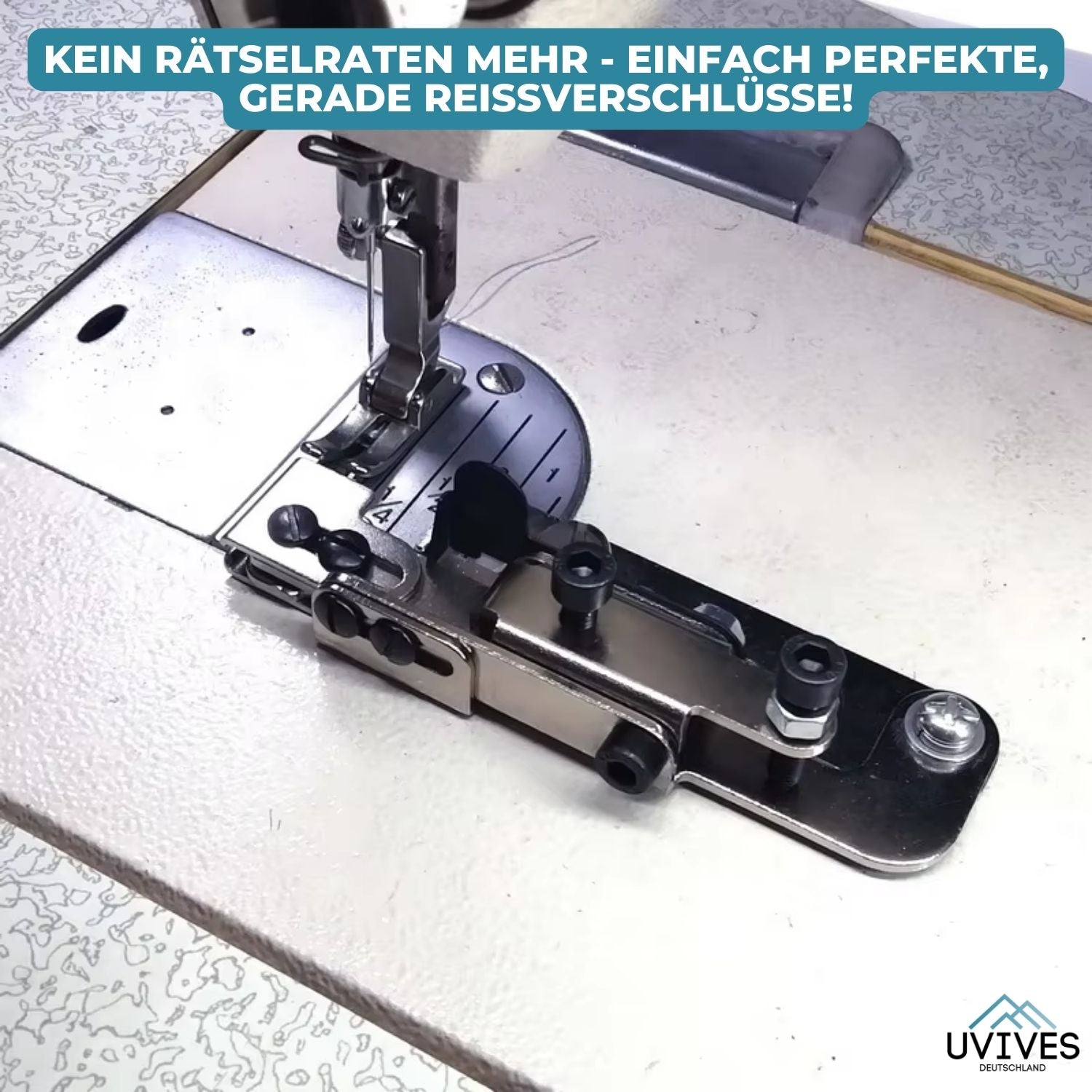 ZipFix™ - Reißverschlussfuß zur Positionierung der Stichlinie