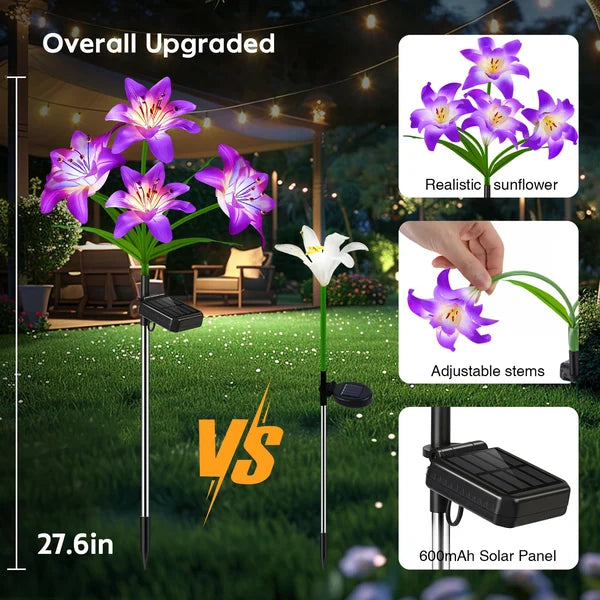 SolarBlossom – Magisches Gartenlicht mit Blütendesign
