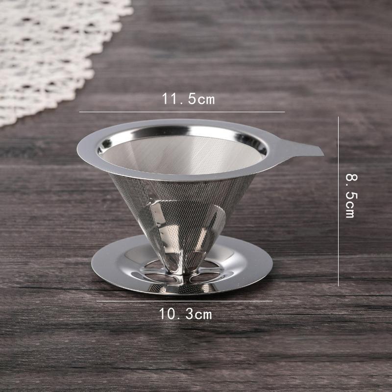 Kafélio PureSteel | Edelstahl Kaffeefilter | Wiederverwendbar | Ø 11,5–12,5 cm